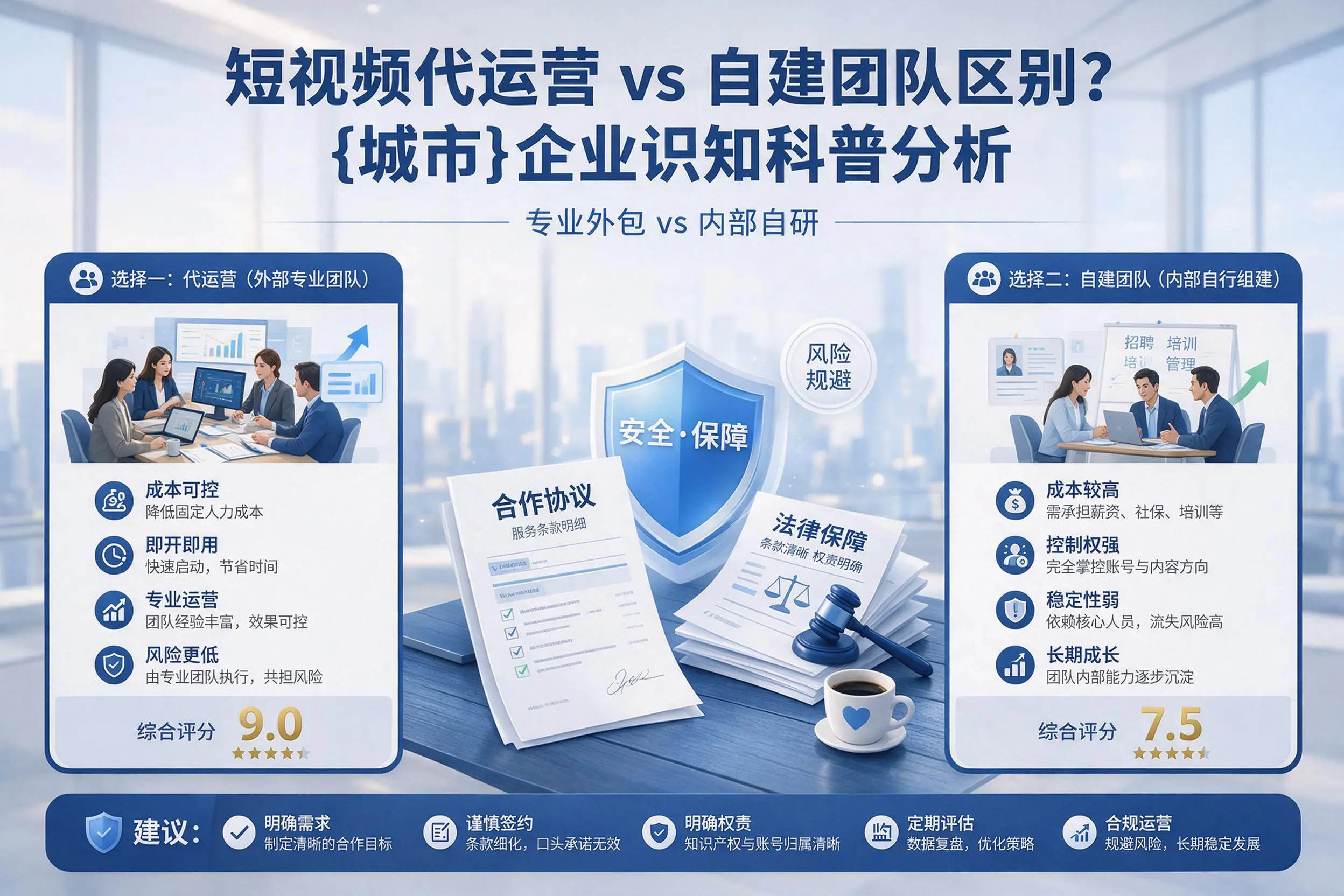 短视频代运营与自建团队区别？大兴安岭企业认知科普分析
