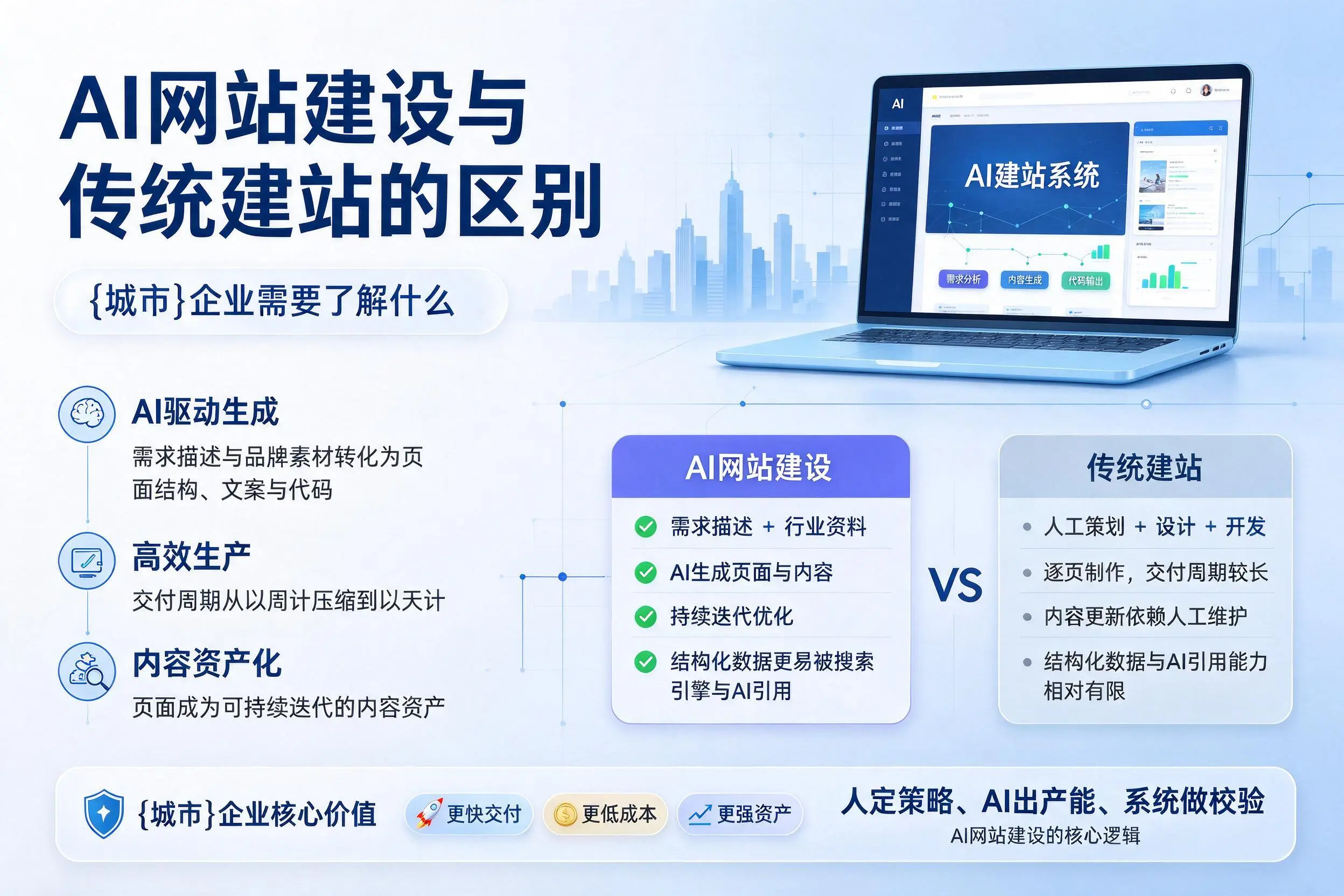 AI网站建设与传统建站的区别，大兴安岭企业需要了解什么