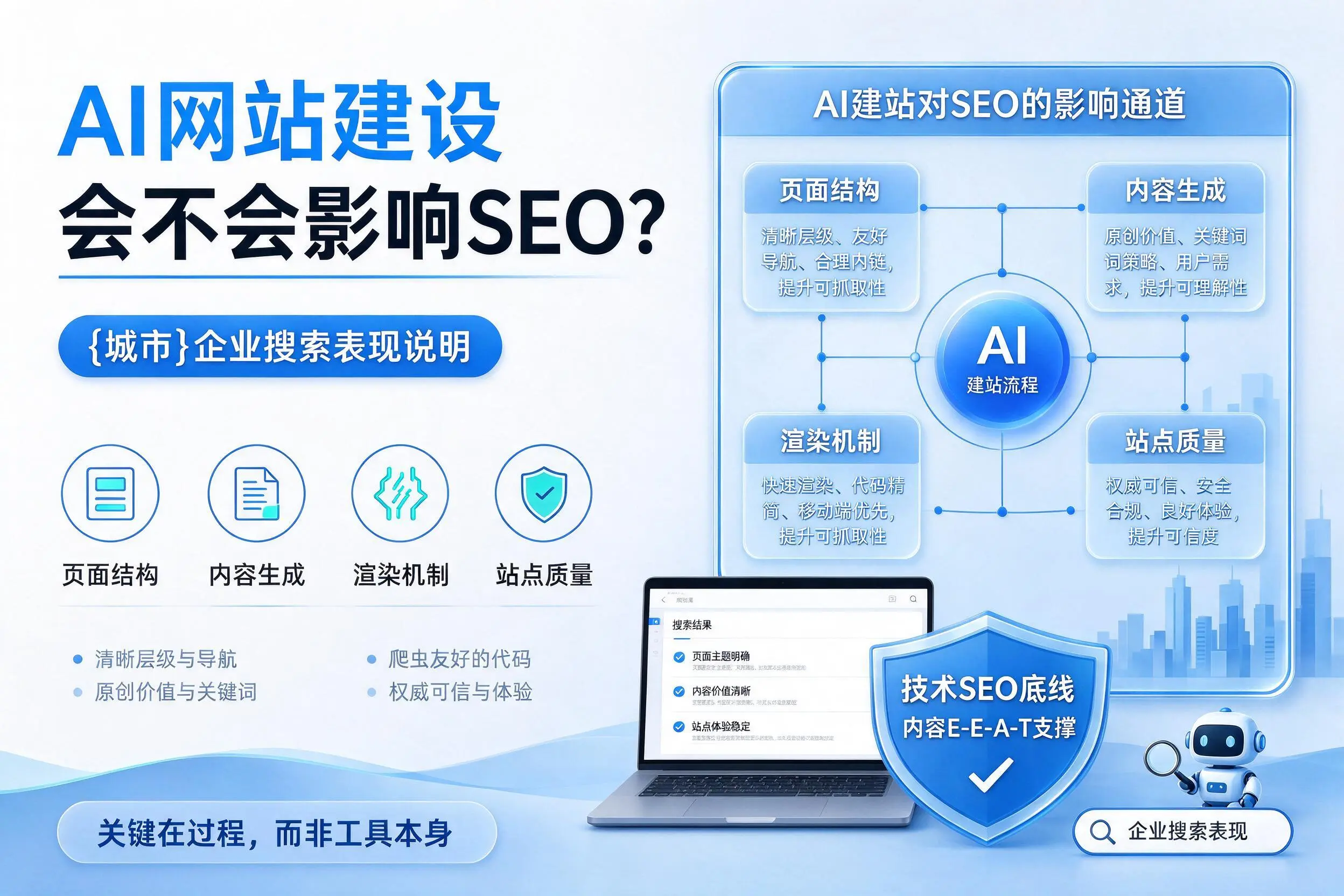 AI网站建设会不会影响SEO？大兴安岭企业搜索表现说明
