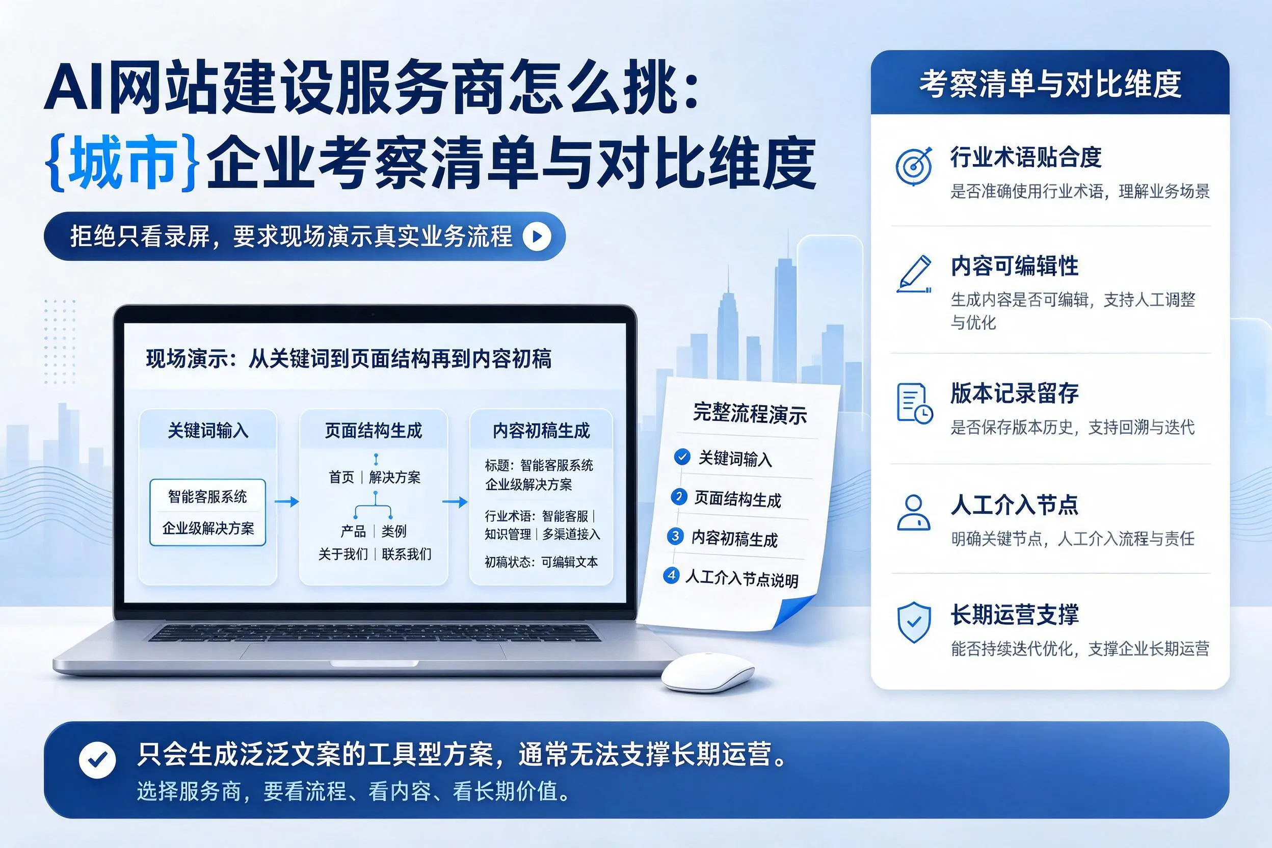 AI网站建设服务商怎么挑:大兴安岭企业考察清单与对比维度