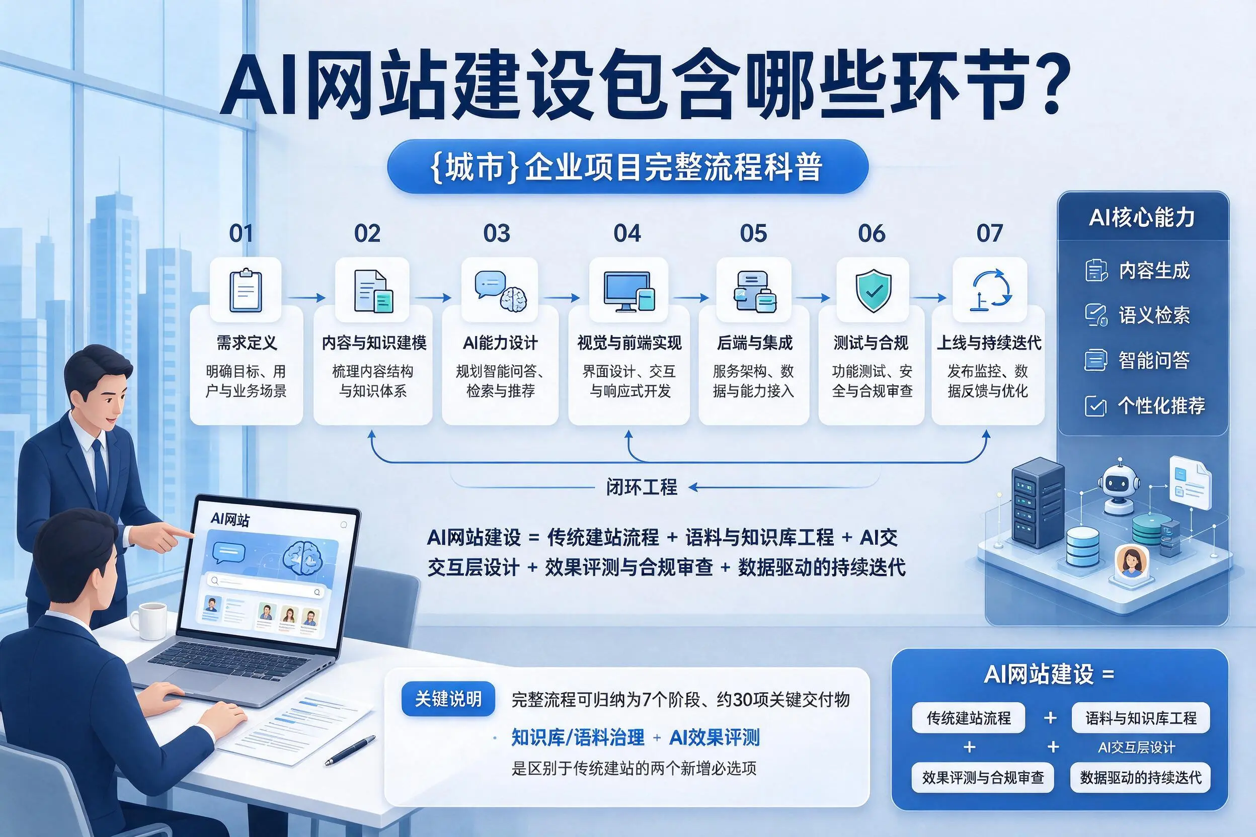 AI网站建设包含哪些环节?大兴安岭企业项目完整流程科普