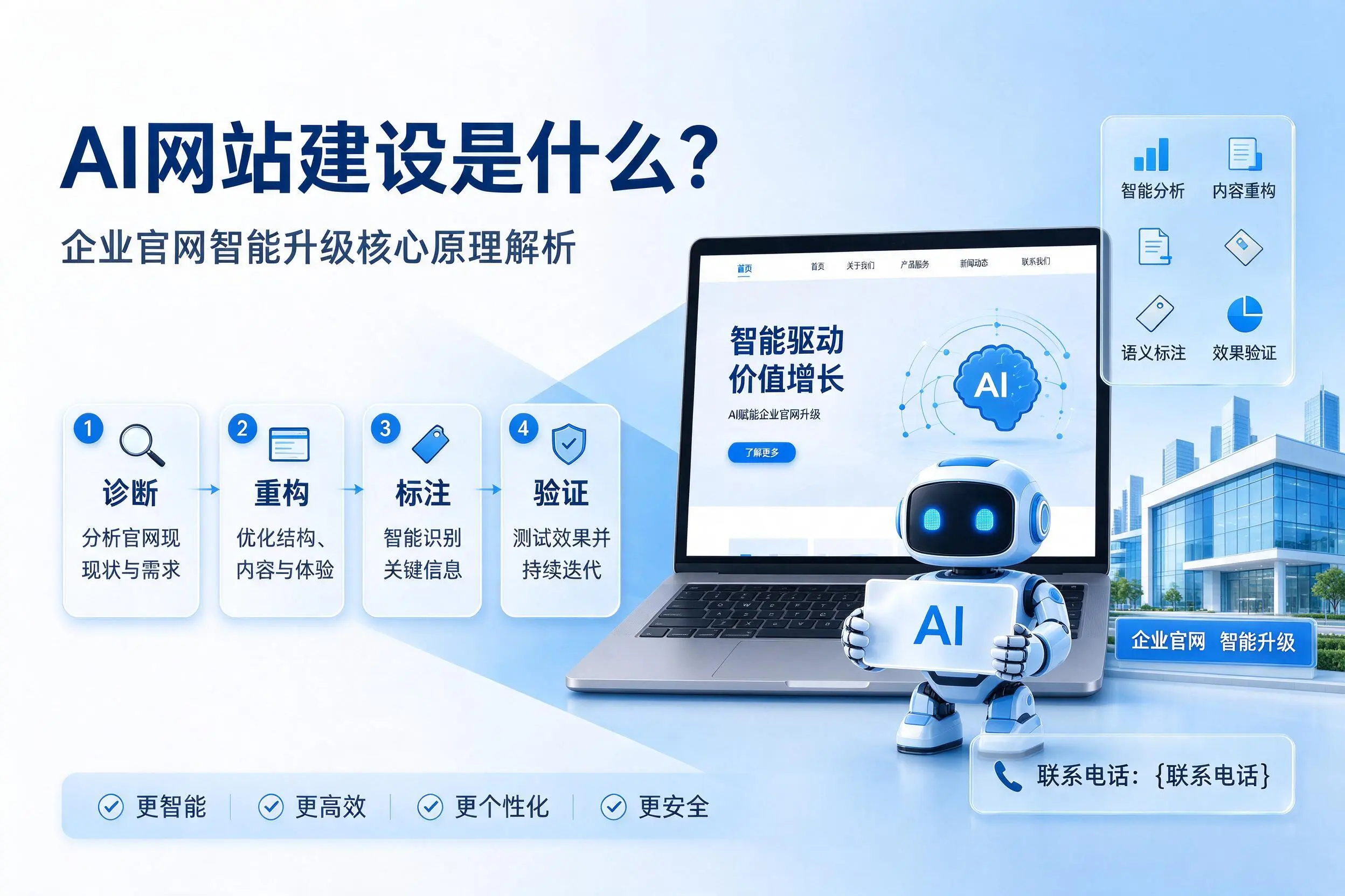 AI网站建设是什么？大兴安岭企业官网智能升级核心原理解析