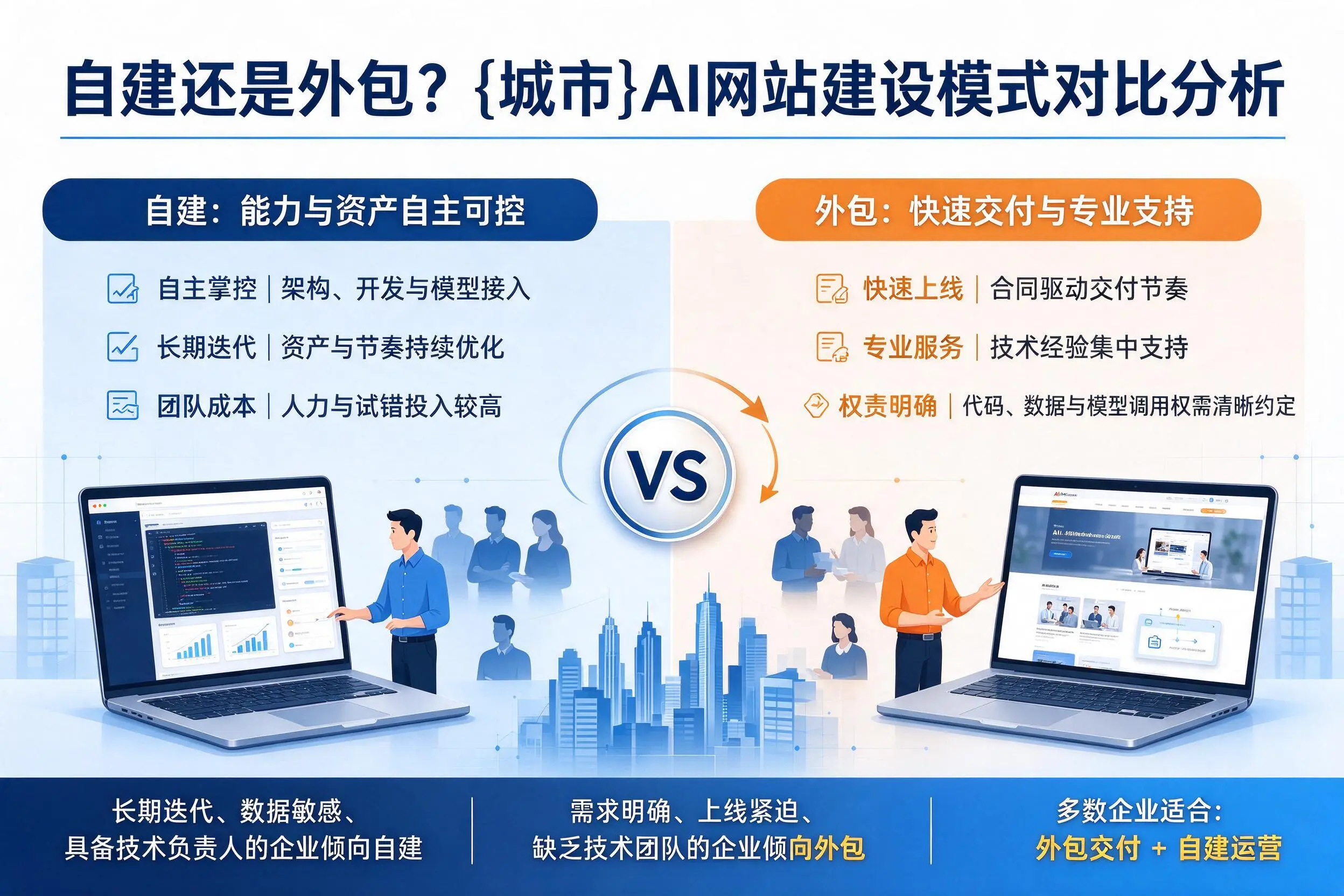 自建还是外包?大兴安岭AI网站建设模式对比分析